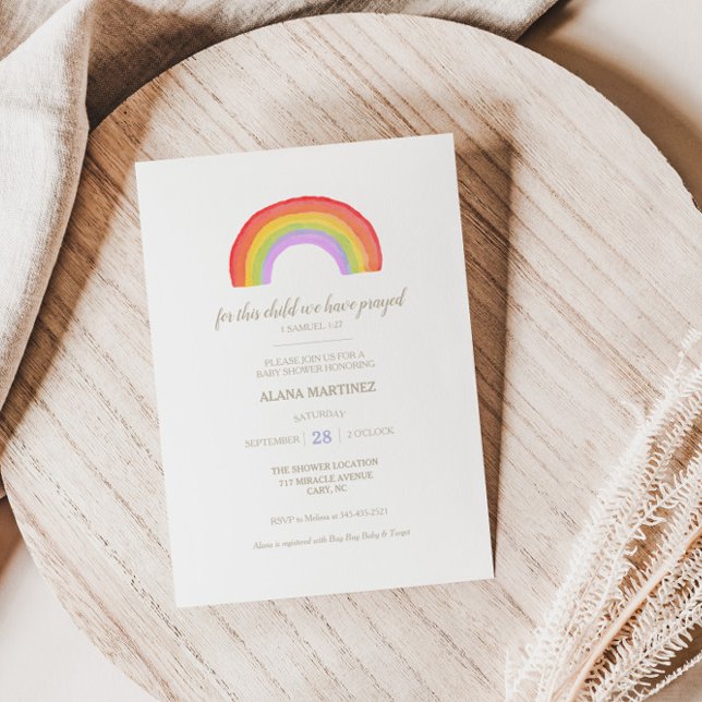 Rainbow Baby Baby Shower-inbjudan Inbjudningar (Skapare uppladdad)