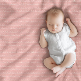 Rainbow Baby Blanket Rosa Boho Charm Fleecefilt