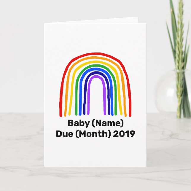 Rainbow Baby Gravid annonscertifikat Kort (Framsida)
