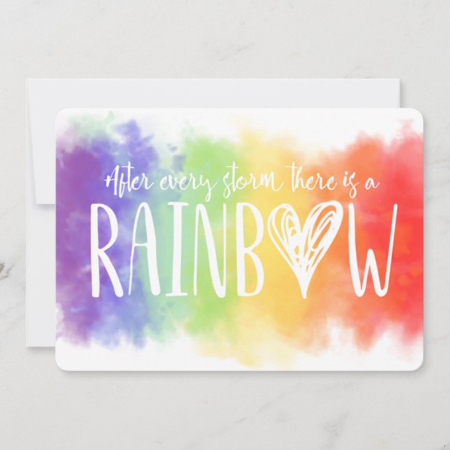 Rainbow Baby Gravid annonscertifikat Meddelande (Framsida)