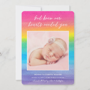 Rainbow Baby Gud Knew Photo Birth Meddelande