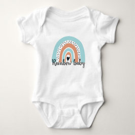 Rainbow Baby Heart Blue Peach T Shirt