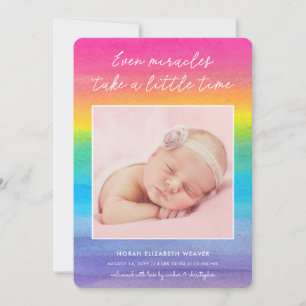 Rainbow Baby   Jämna Miracles   Photo Birth Meddelande