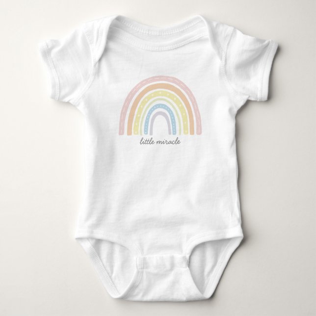 Rainbow Baby | Little Miracle | Boho Rainbow T Shirt (Framsida)