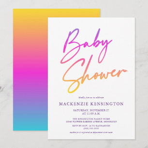 Rainbow Baby   Miracle Baby   Skriptbabyskor Inbjudningar
