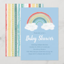 Rainbow Baby Shower Blue Boy