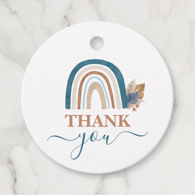 Rainbow Baby Shower Gåvor Etiketter (Framsida)