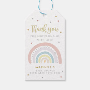 Rainbow Baby Shower Gender Neutral Favor Presentetikett