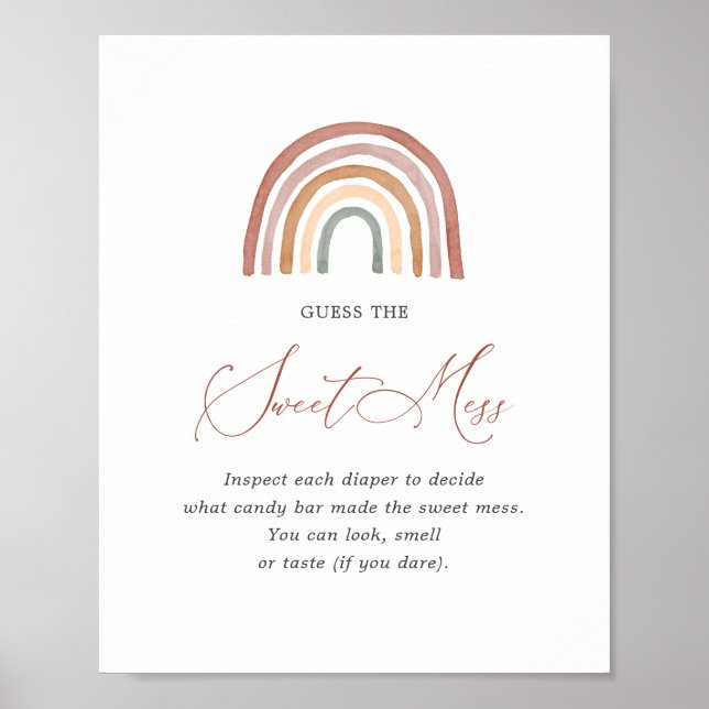 Rainbow Baby Shower gissar att det svenska  teckne Poster (Framsidan)