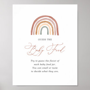 Rainbow Baby Shower gissar att matmärket Baby Poster