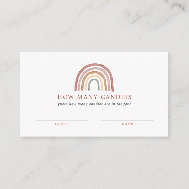 Rainbow Baby Shower gissar hur många kanoniska kor Tilläggskort (Framsida)