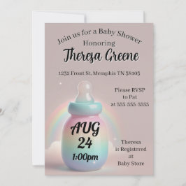 Rainbow Baby Shower-inbjudan Inbjudningar