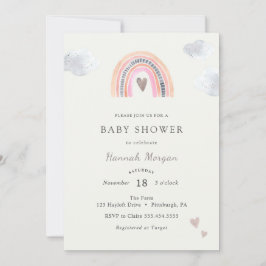 Rainbow Baby Shower-inbjudan Inbjudningar