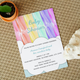 Rainbow Baby Shower-inbjudan Inbjudningar