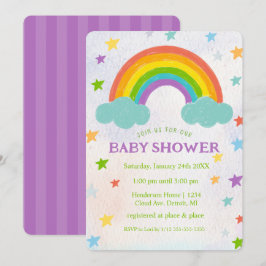 Rainbow Baby Shower-inbjudan Inbjudningar