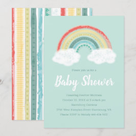 Rainbow Baby Shower Inbjudningar