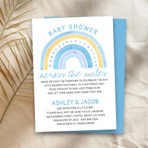 Rainbow Baby Shower över Miles Boys Blue