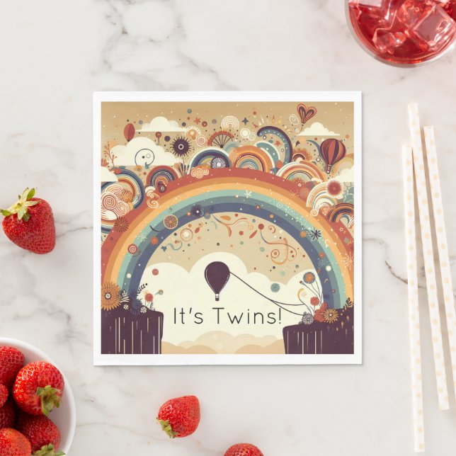 Rainbow Baby Shower Pappersservett (Insitu)