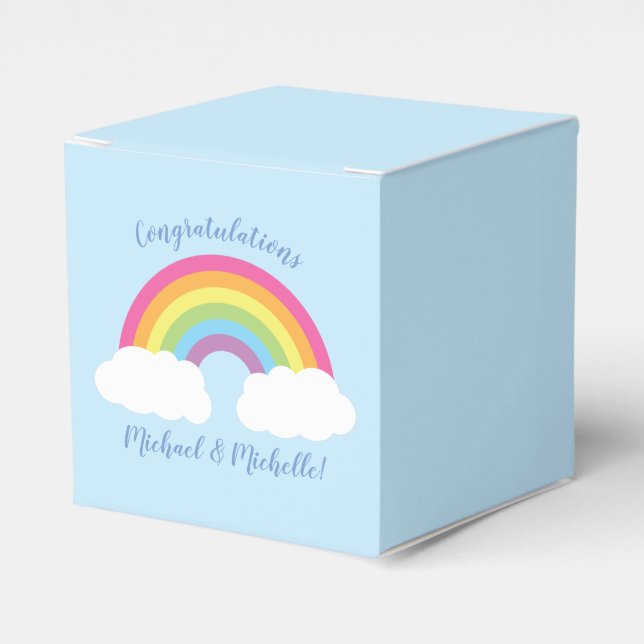 Rainbow Baby Shower Presentaskar (Framsidan Sidan)