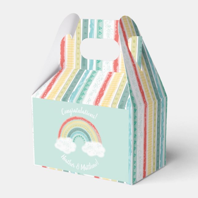 Rainbow Baby Shower Presentaskar (Framsidan Sidan)