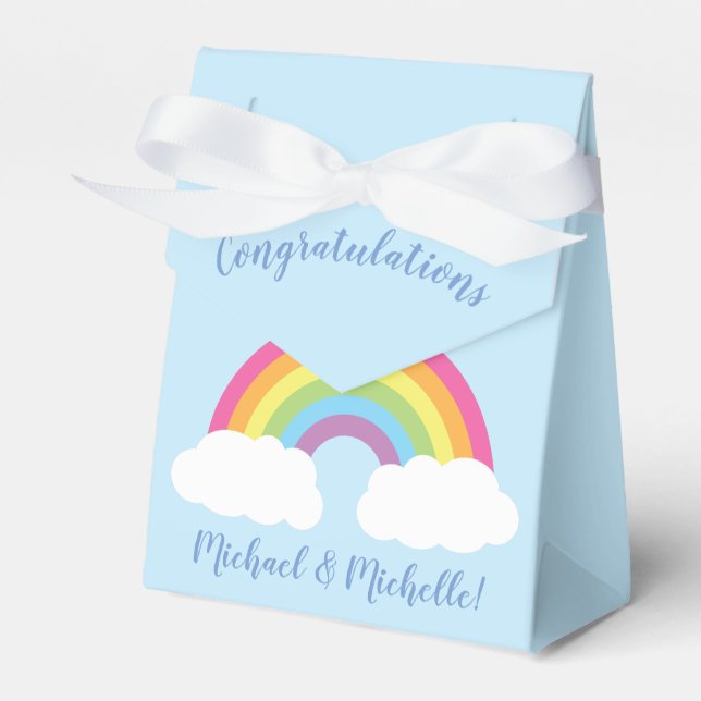Rainbow Baby Shower Presentaskar (Framsidan Sidan)