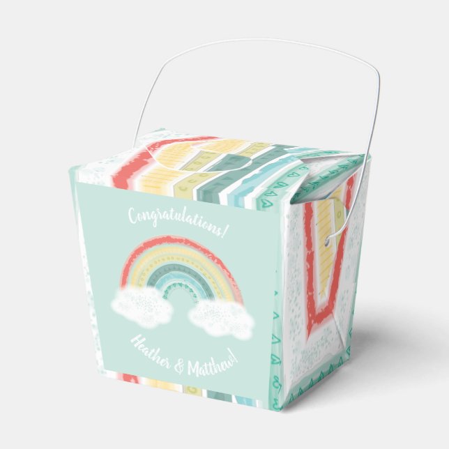 Rainbow Baby Shower Presentaskar (Framsidan Sidan)