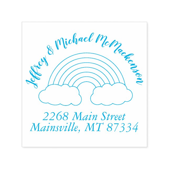 Rainbow Baby Shower Självfärgande Stämpel (Design)