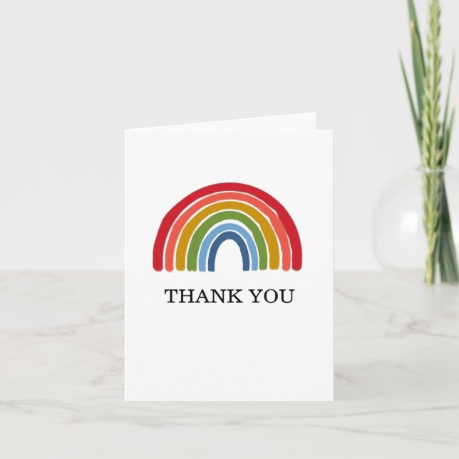 Rainbow Baby Shower Tack Kort (Framsida)