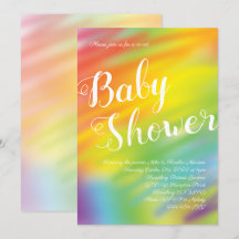 Rainbow Baby Shower Watercolor Gender Neutral