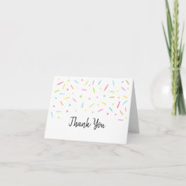 Rainbow Baby Sprinkle Confetti Neutralt Tack Kort