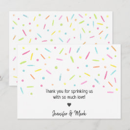 Rainbow Baby Sprinkle Confetti Neutralt Tack Kort