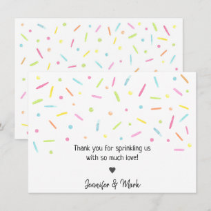 Rainbow Baby Sprinkle Confetti Neutralt Tack Kort