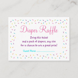 Rainbow Baby Sprinkle Diaper Raffle Biljett Tilläggskort