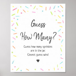 Rainbow Baby Sprinkle gissar hur många spel Poster