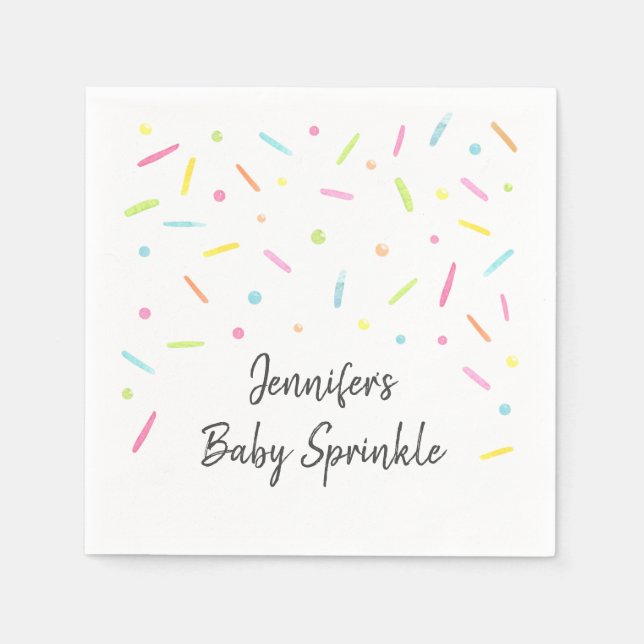 Rainbow Baby Sprinkle Pappersservett (Framsidan)