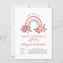 Rainbow Baby Sprinkle Snyggt Modern Blommigt