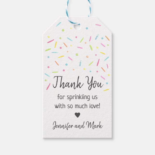 Rainbow Baby Sprinkle Tack Presentetikett (Framsidan)