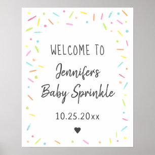 Rainbow Baby Sprinkle Välkommen Poster