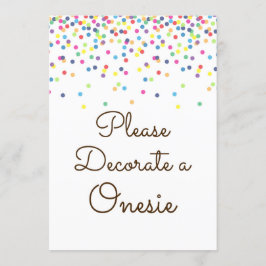 Rainbow Baby Sprinkled Bord Storlekare 5x7" Inbjudningar