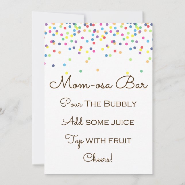 Rainbow Baby Sprinkled Bord Storlekare 5x7" Inbjudningar (Framsida)