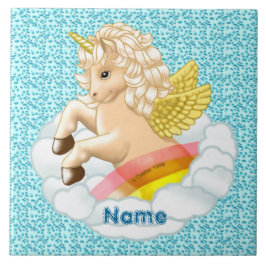 Rainbow Baby Unicorn Kakelplatta