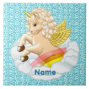 Rainbow Baby Unicorn Kakelplatta