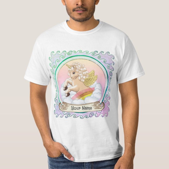 Rainbow Baby Unicorn T Shirt (Framsida)