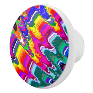Rainbow Backe Fluid Art Knopp