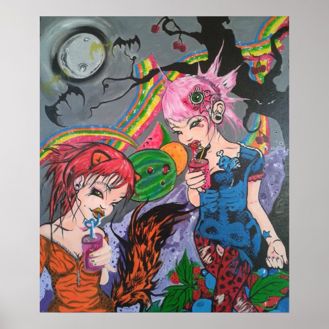 "Rainbow Bacon & Juice" Poster (Framsidan)