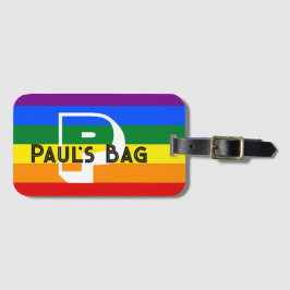 RAINBOW-bagageetikett ANPASSAD ELLER PERSONLIG TEX Bagagebricka