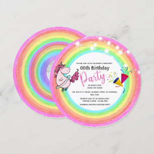 Rainbow ballerina 2 foto gily unicorn födelseår inbjudningar