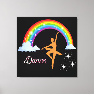 Rainbow Ballerina Dance Canvastryck
