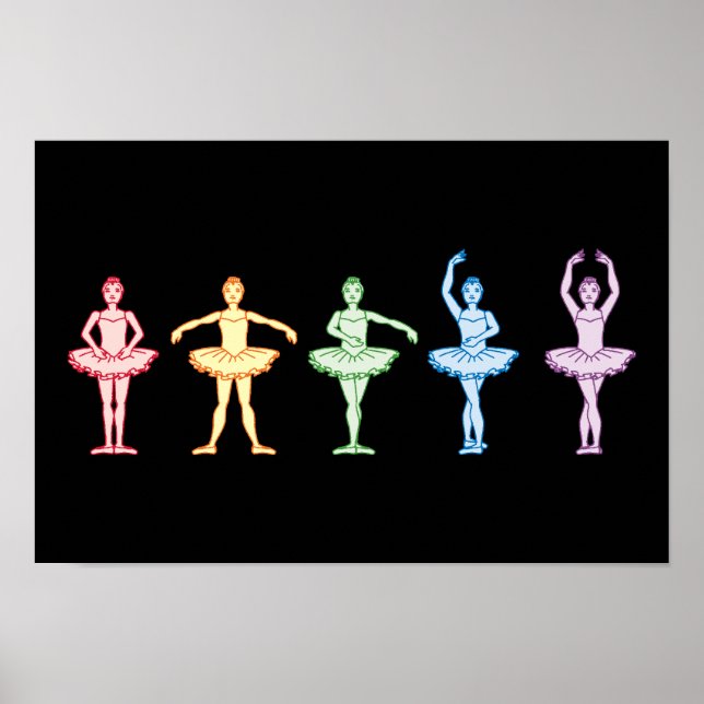 Rainbow Ballerinas Poster (Framsidan)
