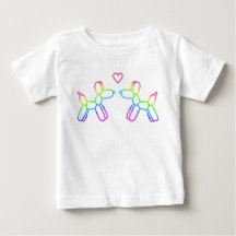 Rainbow Balloon Hundar i Kärlek Baby T-Shirt